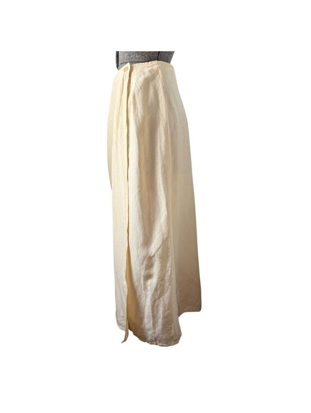 Vintage Marla Kim Butter Yellow Midi Wrap Skirt - Picture 3 of 8